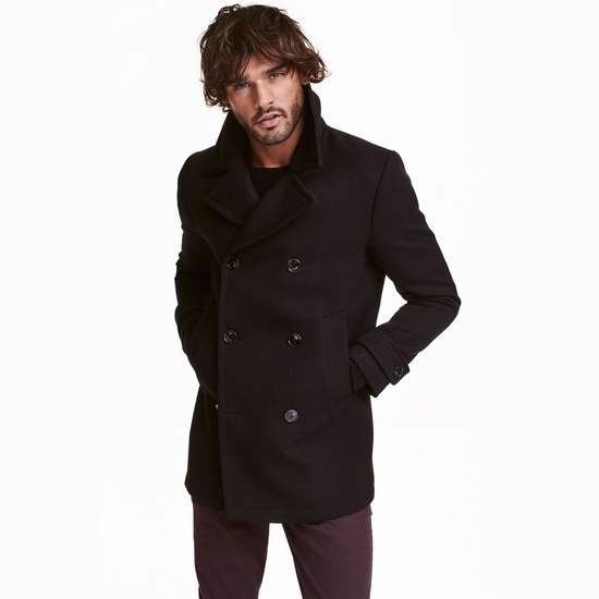 Пальто H&M Черное, 50